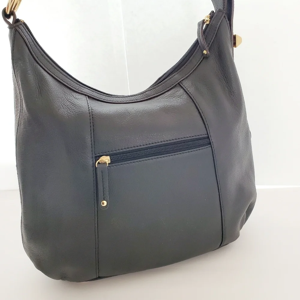 Tignanello Since 1989 Genuine Leather Black Shoulder Bag - Picture 9 of 15